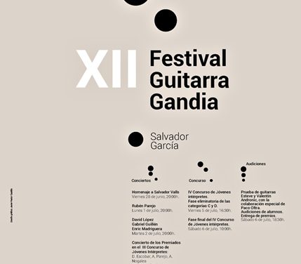 Gandia acull el XII Festival de Guitarra Salvador García ‘Panxa Verda’