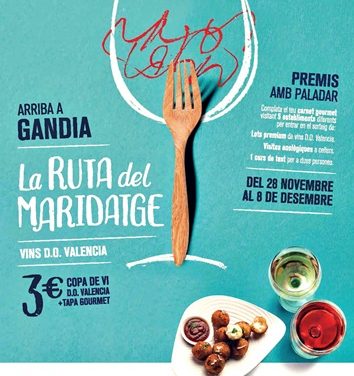 Els vins de la DO “Valencia” es presenten a Gandia amb la I Ruta del Maridatge