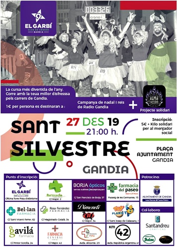 La XIV edició de la San Silvestre de Gandia se celebrarà el 27 de desembre
