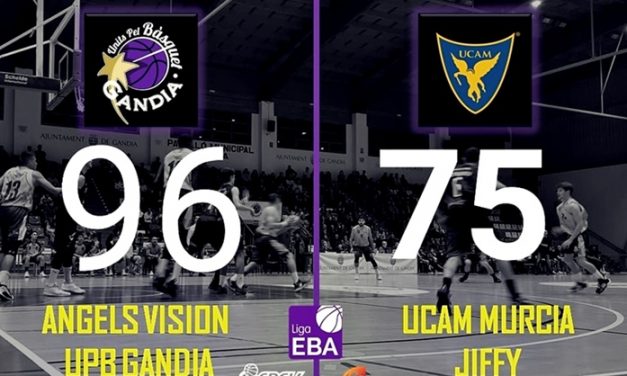 Nuevo triunfo del Gandia Basquet A.Visión  ante en UCAM Murcia en el Pabellón del Polideportivo