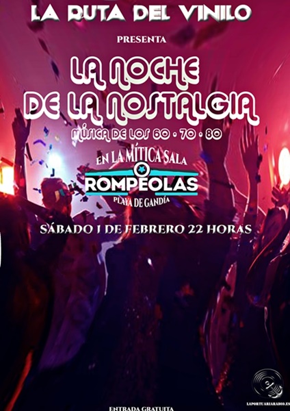 EN ROMPEOLAS (Playa de Gandia) «La Noche de la Nostalgia»